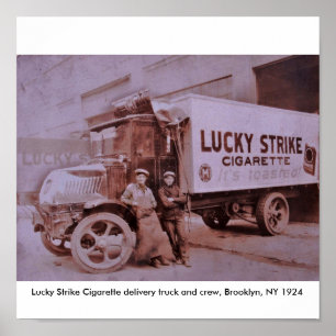 Affiches LS Truck Print Copy, Lucky Strike Cigarette del...