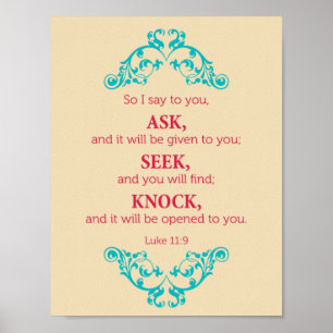 Affiches Luc 11:9 Je vous le dis.