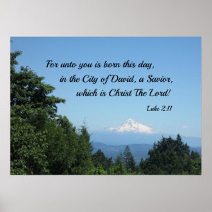 Affiches Luc 2:11 Car pour vous est né ce jour...