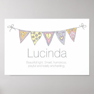 Affiches Lucinda filles nom et signification de l'affiche d