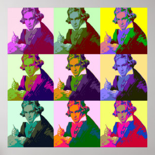 Affiches Ludwig Van Beethoven Pop Art