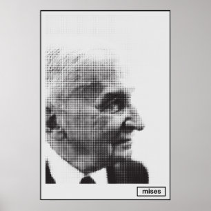 Affiches Ludwig von Mises Halftone Imprimer
