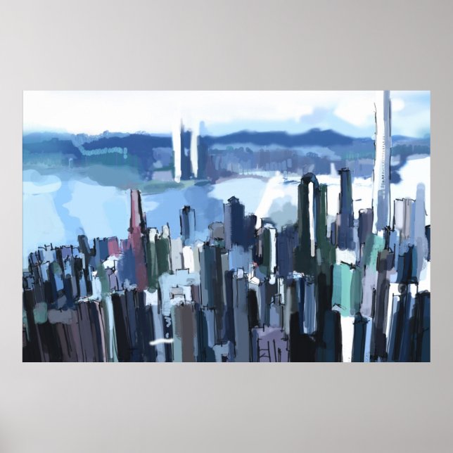 Affiches Lumière et bleu (Devant)