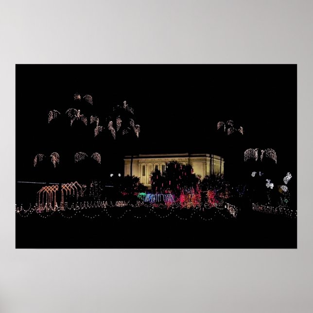 Affiches Lumières de Noël du temple de Mesa (Devant)