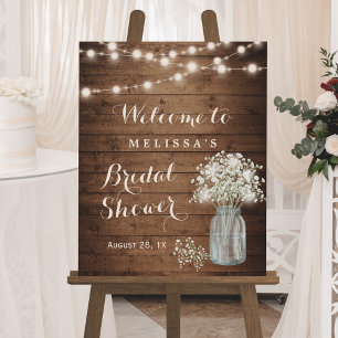 Affiches Lumières Guirlande de Baby's Breath Rustique pour 