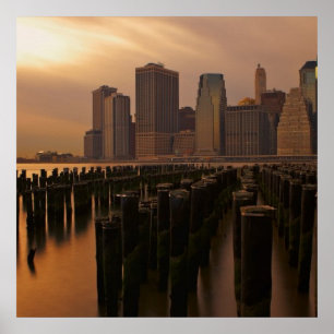 Affiches Luminosité du coucher du soleil pendant les cieux