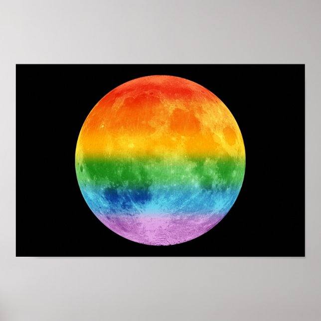 Affiches Lune arc-en-ciel (Devant)