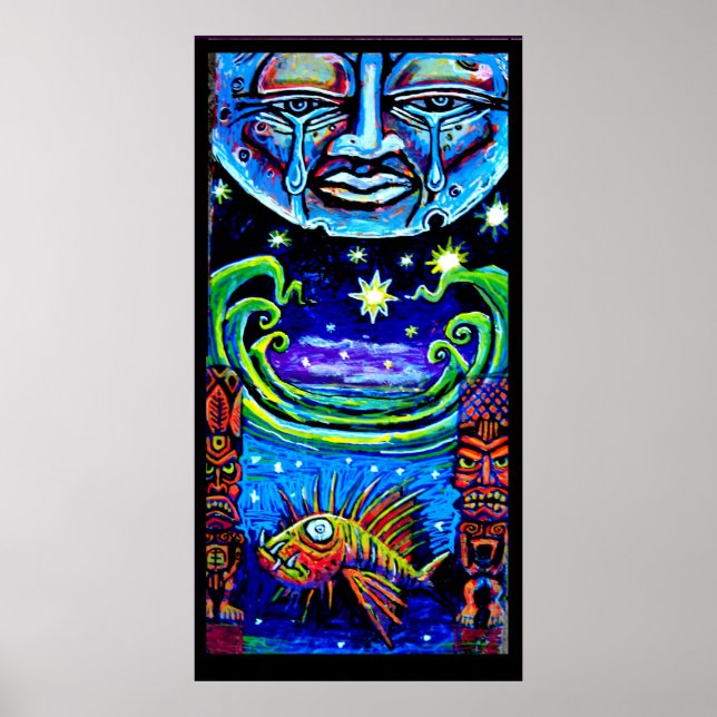 Affiches lune et étoiles (Devant)