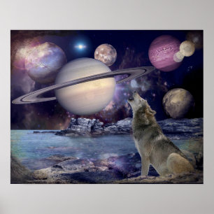 Affiches Lune frappée