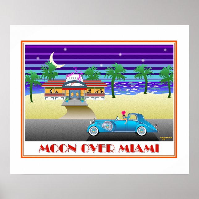 Affiches Lune sur Miami (Devant)