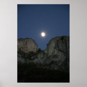Affiches Lune sur Seneca Rock, Virginie-Occidentale