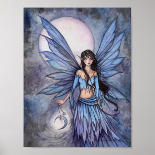 Affiches Lunetta fée lunaire Fantaisie Art