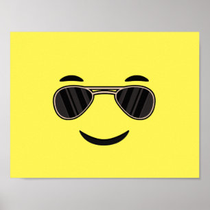 Affiches Lunettes de soleil Emoji