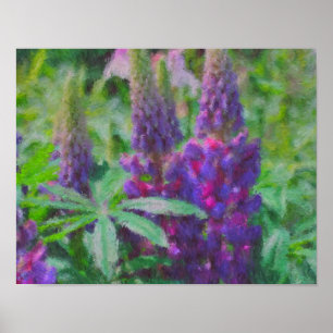 Affiches Lupine Trio Impressionniste Peinture Photo Fleur