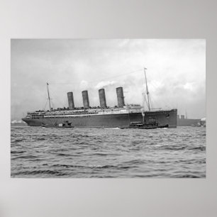 Affiches Lusitania quitte New York