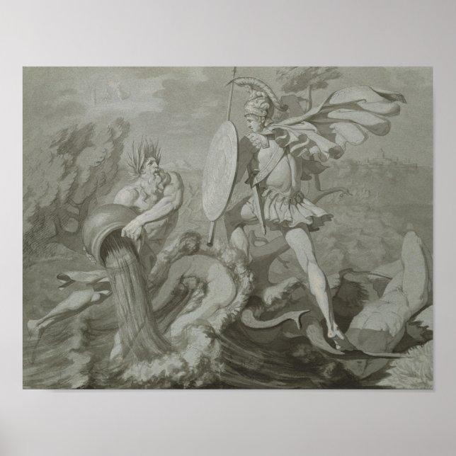 Affiches Lutte d'Achille avec la rivière Scamander (Devant)