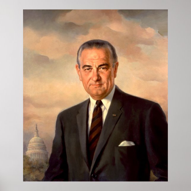 Affiches LYNDON BAINES JOHNSON par Elizabeth Shoumatoff (Devant)