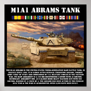 Affiches M1A1 Abrams Battle Tank Print