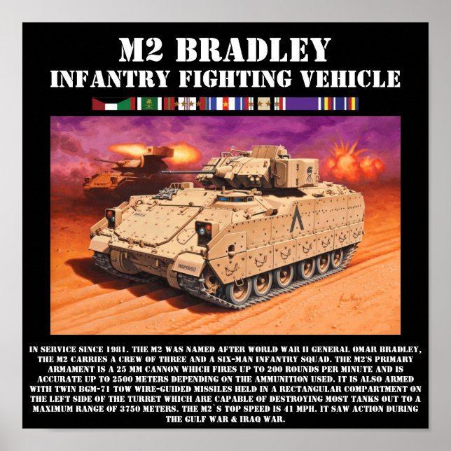 Affiches M2 Bradley Infantry Fighting Vehicle Imprimer (Devant)