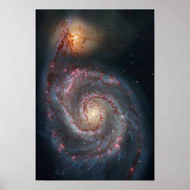 Affiches M51 Whirlpool Spiral Galaxy NASA (Devant)
