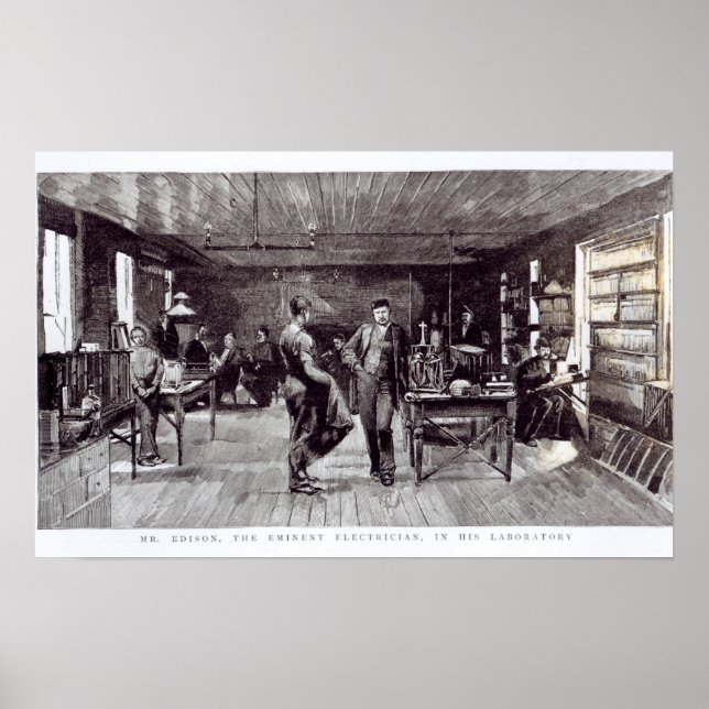 Affiches M. Edison, L'Éminent Électricien (Devant)