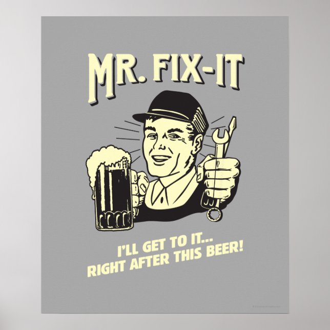 Affiches M. Fixit : Après cette bière (Devant)
