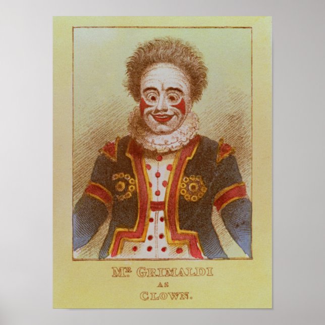 Affiches M. Grimaldi en clown (Devant)