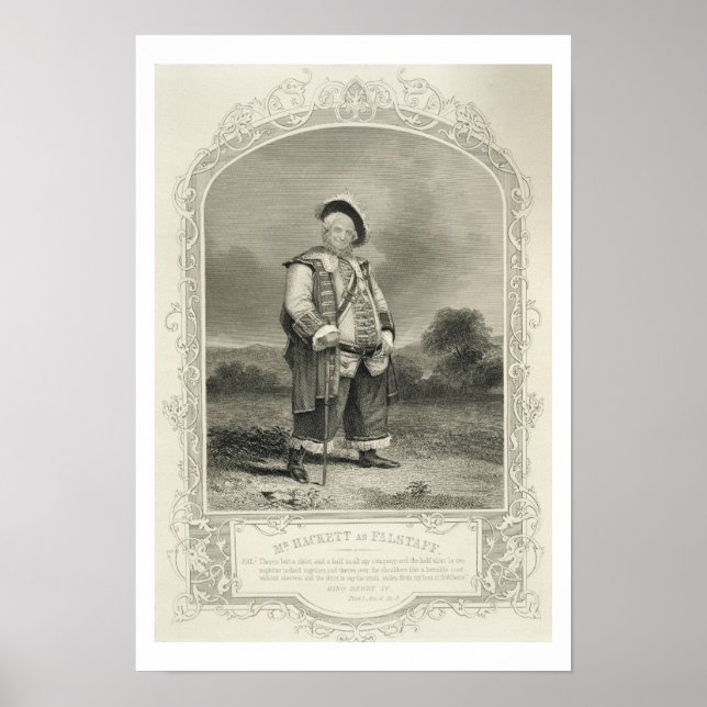Affiches M. Hackett en tant que Falstaff, dans Henry IV (Pa (Devant)
