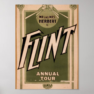 Affiches M. & Mme Herbert L. Flint, 'Visite Annuelle' Retro