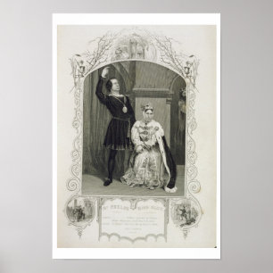 Affiches M. Phelps en tant que Hamlet et Mlle Glyn en tant 