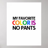 Ma couleur préférée est sans pantalon