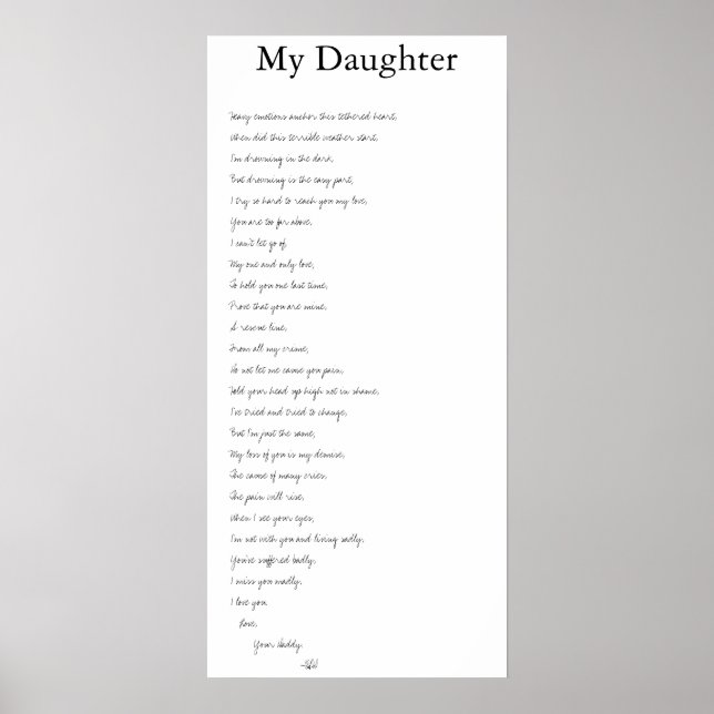 Affiches Ma fille (Devant)