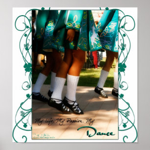 Affiches Ma vie, ma passion, ma copie de shamrock de danse