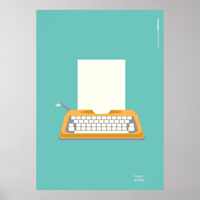 Affiches Machine à écrire vintage (Devant)