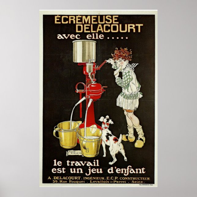 Affiches Machine de séparation vintage (Devant)