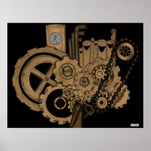Affiches Machines de Steampunk (effrontées)