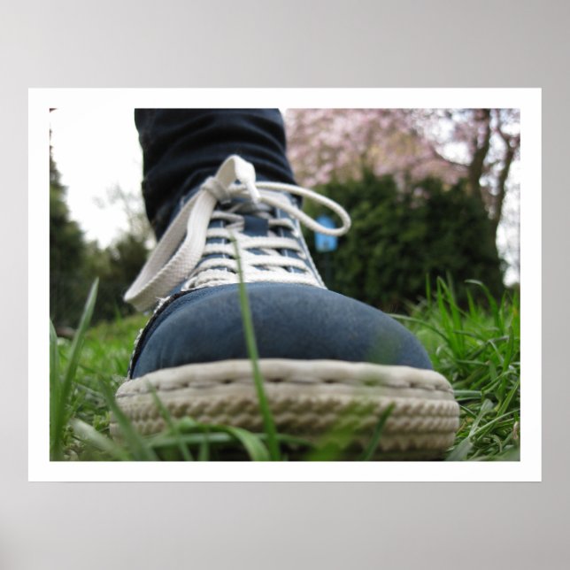 Affiches Macro Chaussure Bleue (Devant)
