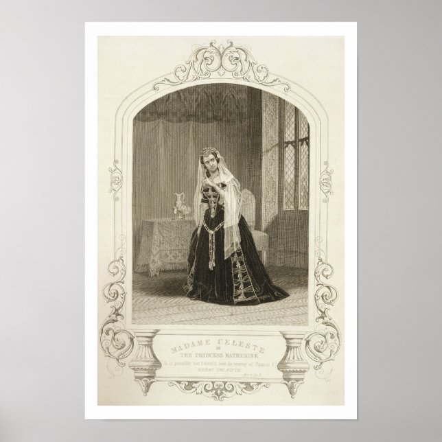 Affiches Madame Celeste, princesse Katherine, Act V Sc (Devant)