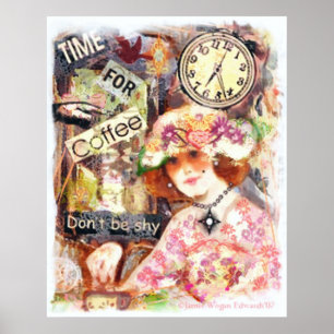 Affiches Madame vintage Art Print de café
