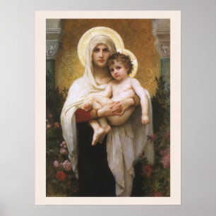 Affiches Madone des Roses de Bouguereau