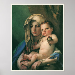 Affiches Madone du Chardonneret par Tiepolo, Art Vintage