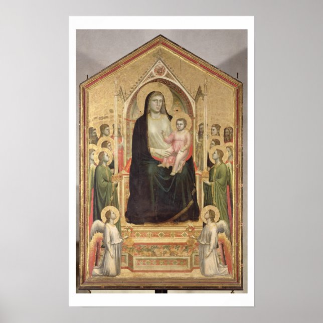 Affiches Madonna and Child Enthroned, c.1300-03 (PRE-restor (Devant)