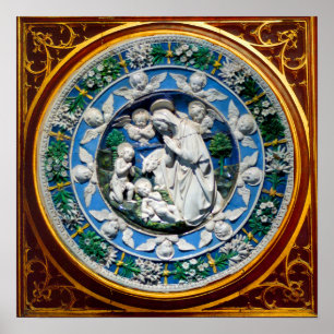 AFFICHES MADONNA AVEC ENFANT ET ANGELS