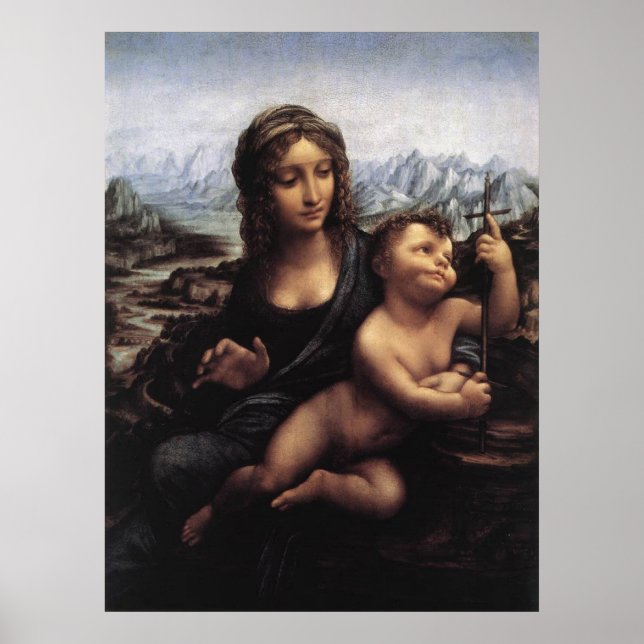 Affiches madonna de l'incubateur de fils, Léonard de Vinci (Devant)