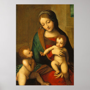 Affiches Madonna et enfant avec des saints