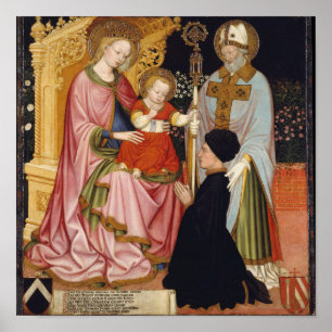 Affiches Madonna et enfant avec le donateur