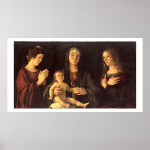 Affiches Madonna et Enfant avec St. Mary Magdalene et St.