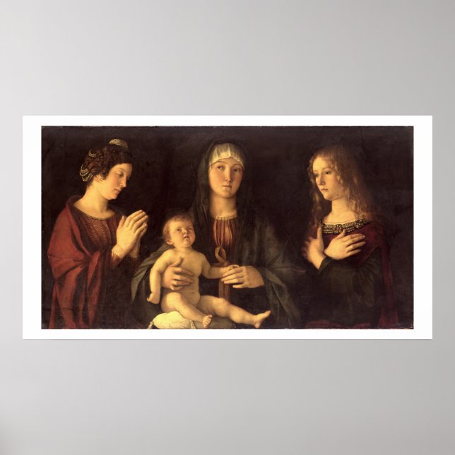 Affiches Madonna et Enfant avec St. Mary Magdalene et St. (Devant)