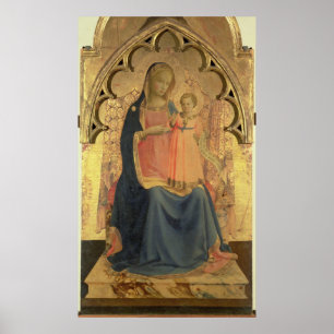 Affiches Madonna et Enfant, panneau central d'un triptyque