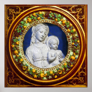 AFFICHES MADONNA WITH CHILD RENAISSANCE FLORAL CROWN